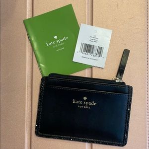 NEW WITH TAGS kate spade black card holder